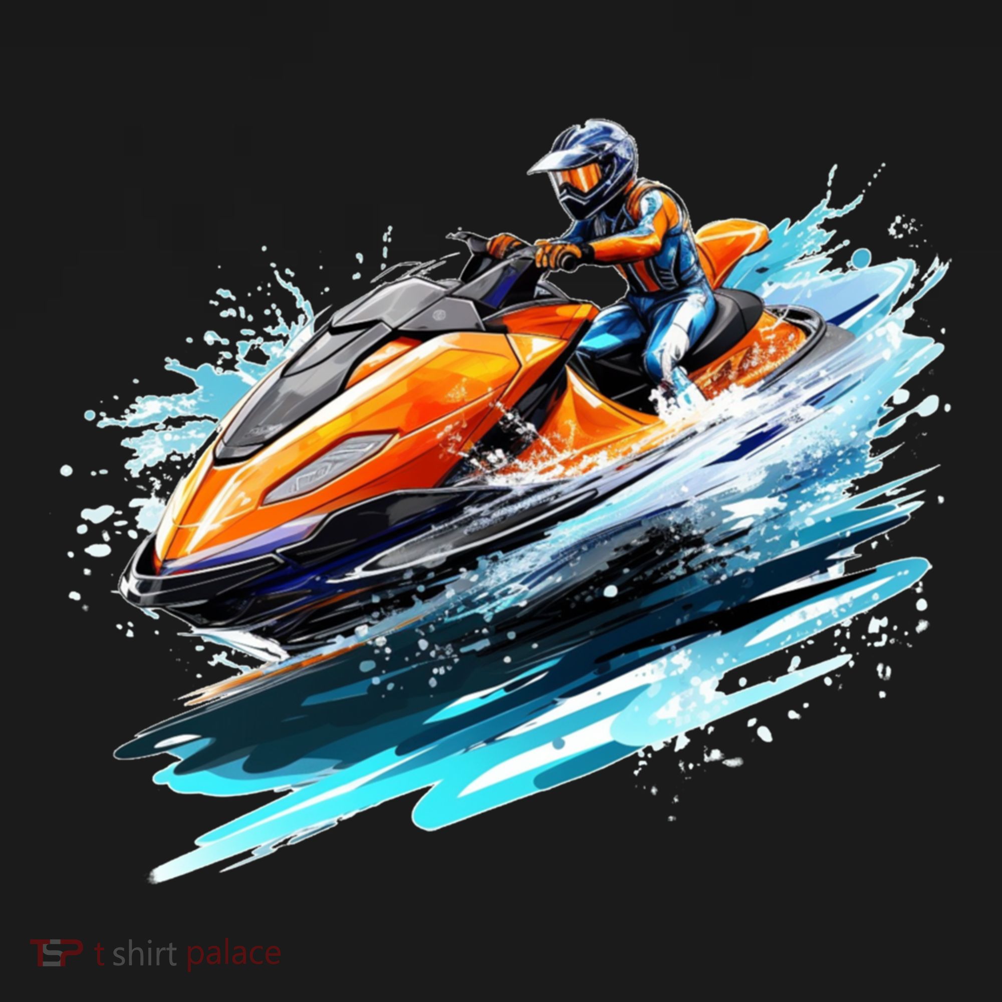 Retro Jet Skier Vintage Beach Jet Ski Jet Kiing Skiing Lover Gift For Skier T-Shirt