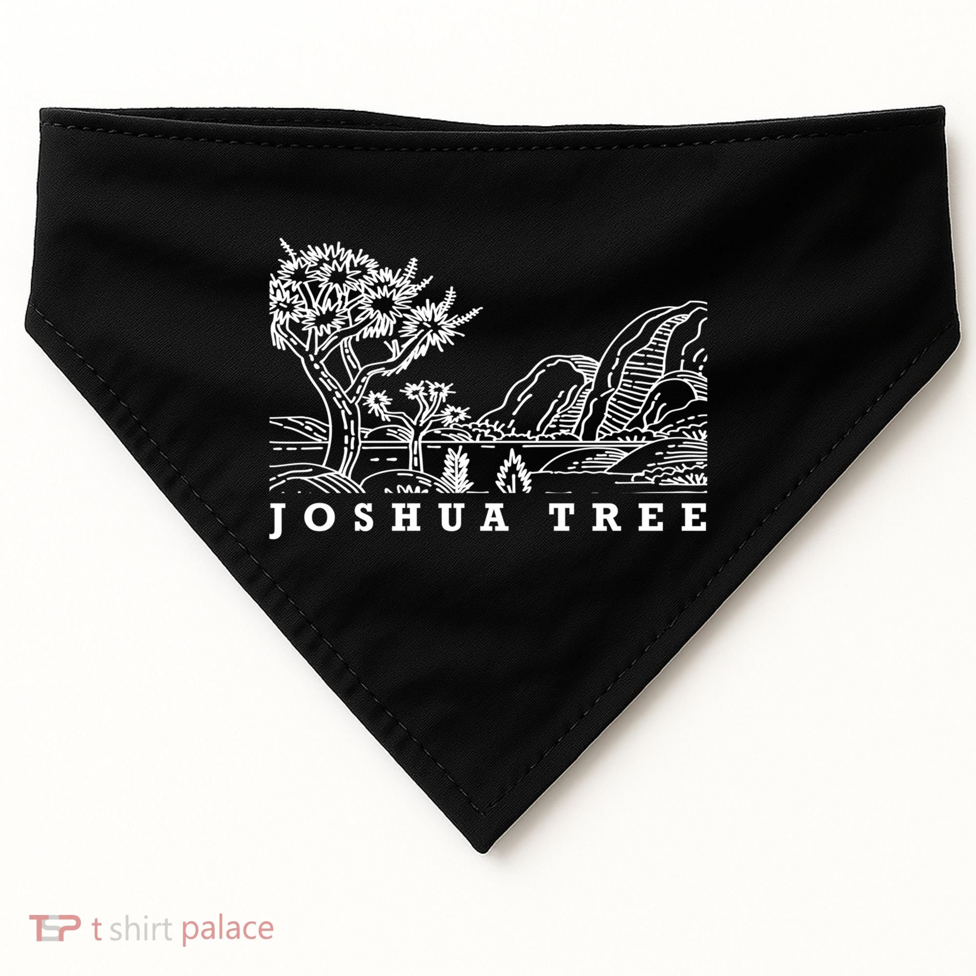 Retro Joshua Tree Funny Gift Desert Palm Nature Cactus Springs Gift USA-Made Doggie Bandana