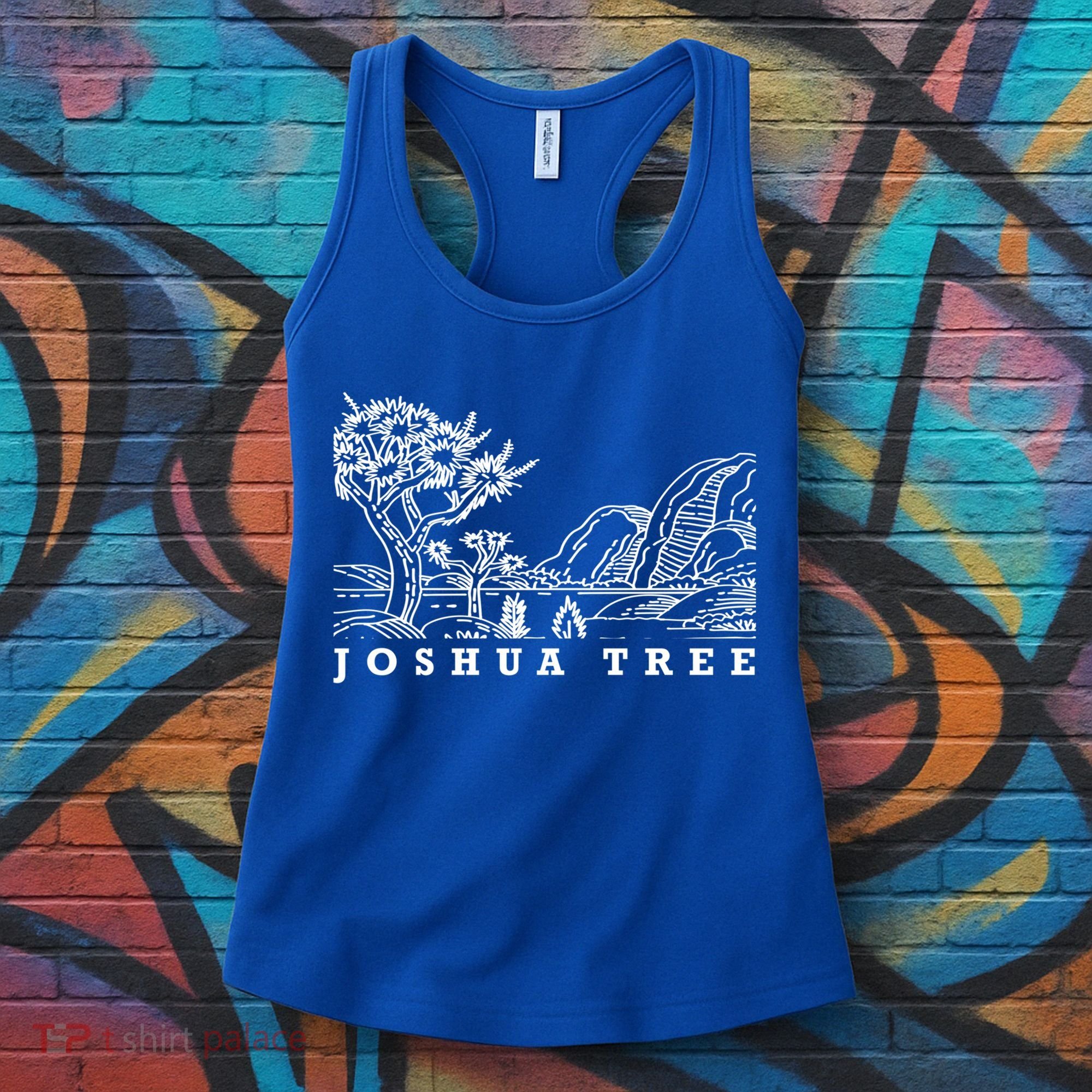 Retro Joshua Tree Funny Gift Desert Palm Nature Cactus Springs Gift Women's Tank Top