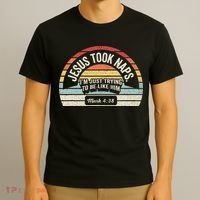 Retro Jesus Took Naps Mark 438 Christian Funny Faith T-Shirt thumb 3