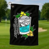 Refresh Kills American Traditional Tattoo Golf Towel thumb 1