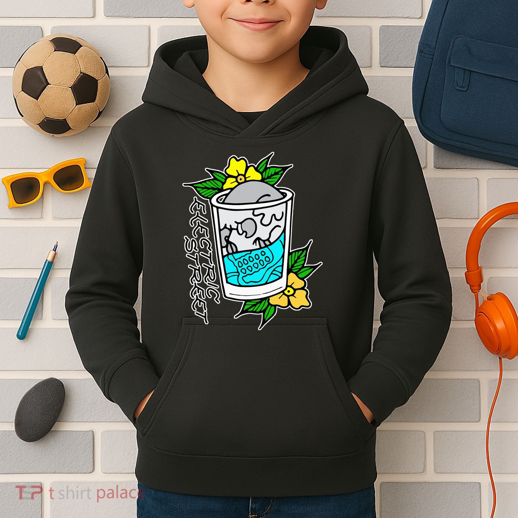 Refresh Kills American Traditional Tattoo Kids Hoodie