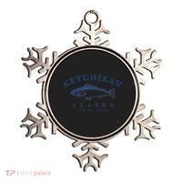 Retro Ketchikan Alaska Fishing Ornament thumb 0