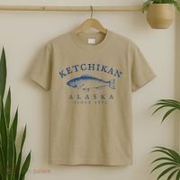 Retro Ketchikan Alaska Fishing T-Shirt thumb 2