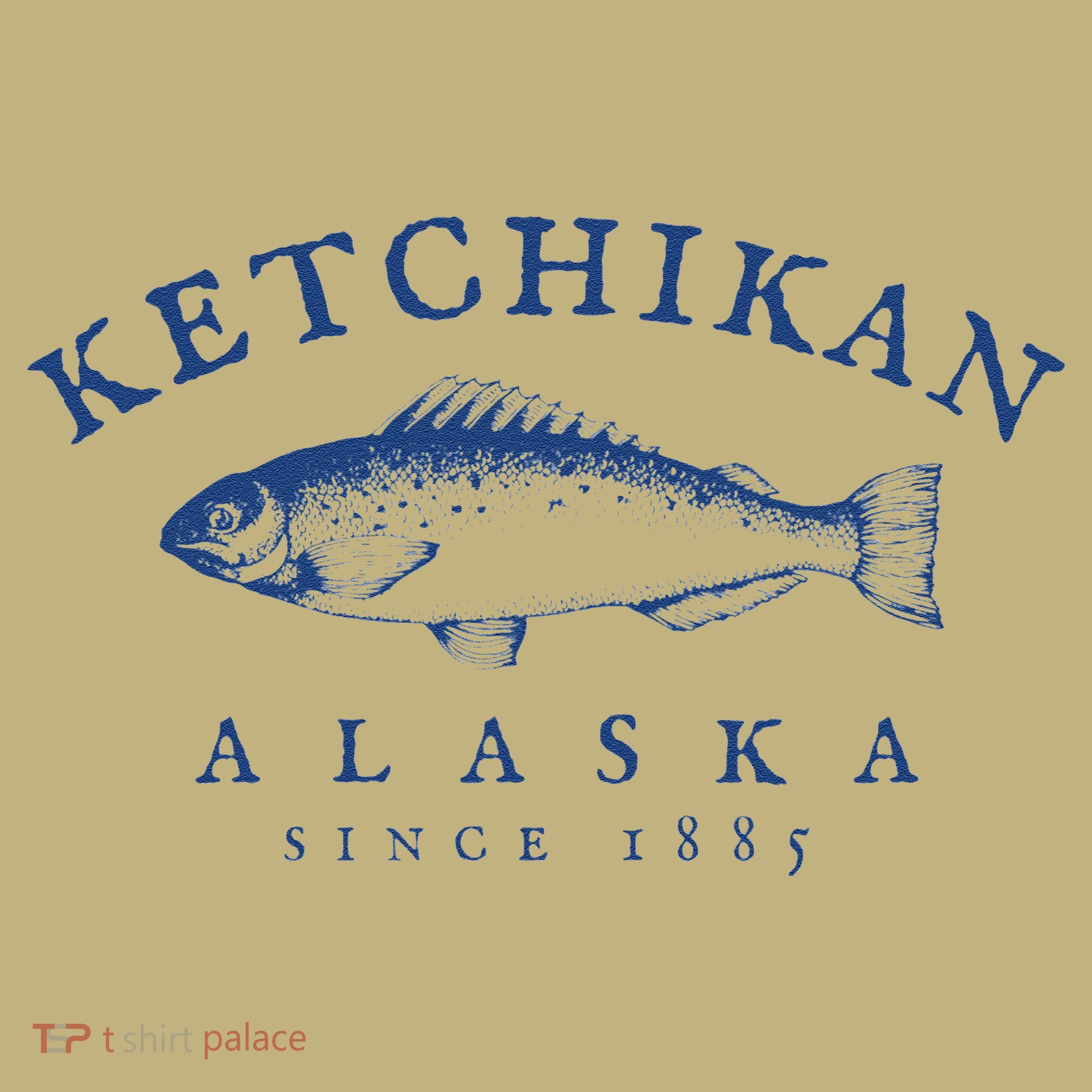 Retro Ketchikan Alaska Fishing T-Shirt