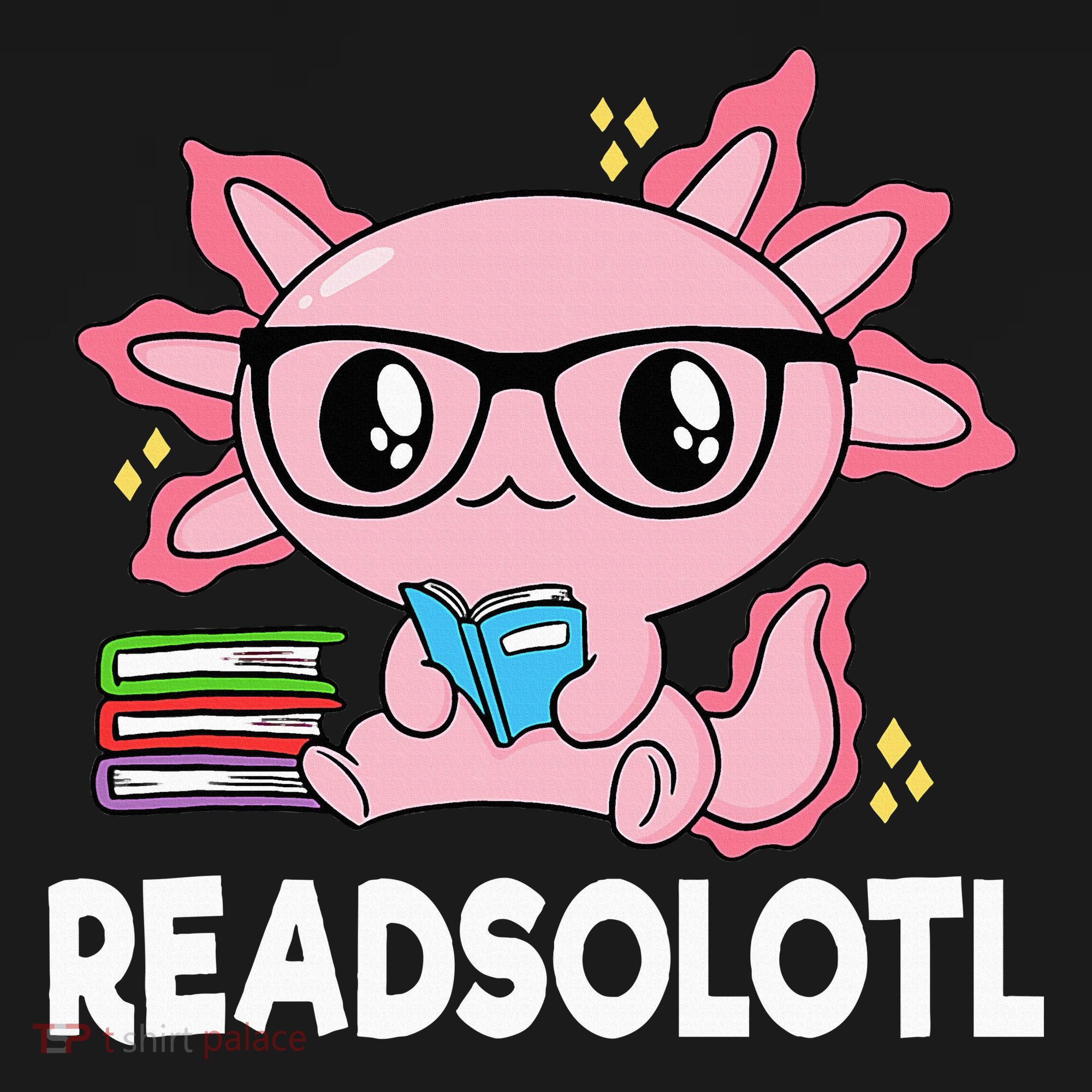 Readsolotl  Kawaii Axolotl Book Lover Funny Reading Women's Hoodie