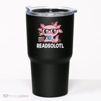 Readsolotl  Kawaii Axolotl Book Lover Funny Reading Tumbler thumb 0