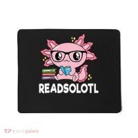 Readsolotl  Kawaii Axolotl Book Lover Funny Reading Mousepad thumb 0