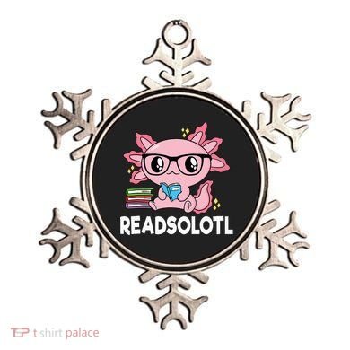 Readsolotl  Kawaii Axolotl Book Lover Funny Reading Ornament