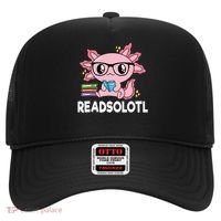 Readsolotl  Kawaii Axolotl Book Lover Funny Reading Hat thumb 0