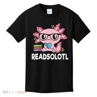 Readsolotl  Kawaii Axolotl Book Lover Funny Reading Kids T-Shirt thumb 0