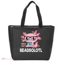 Readsolotl  Kawaii Axolotl Book Lover Funny Reading Tote Bag thumb 0