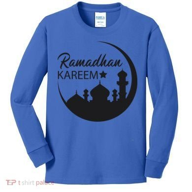 Ramadan Kareem Arabic Ramadan Mubarak Gift Kids Long Sleeve Shirt