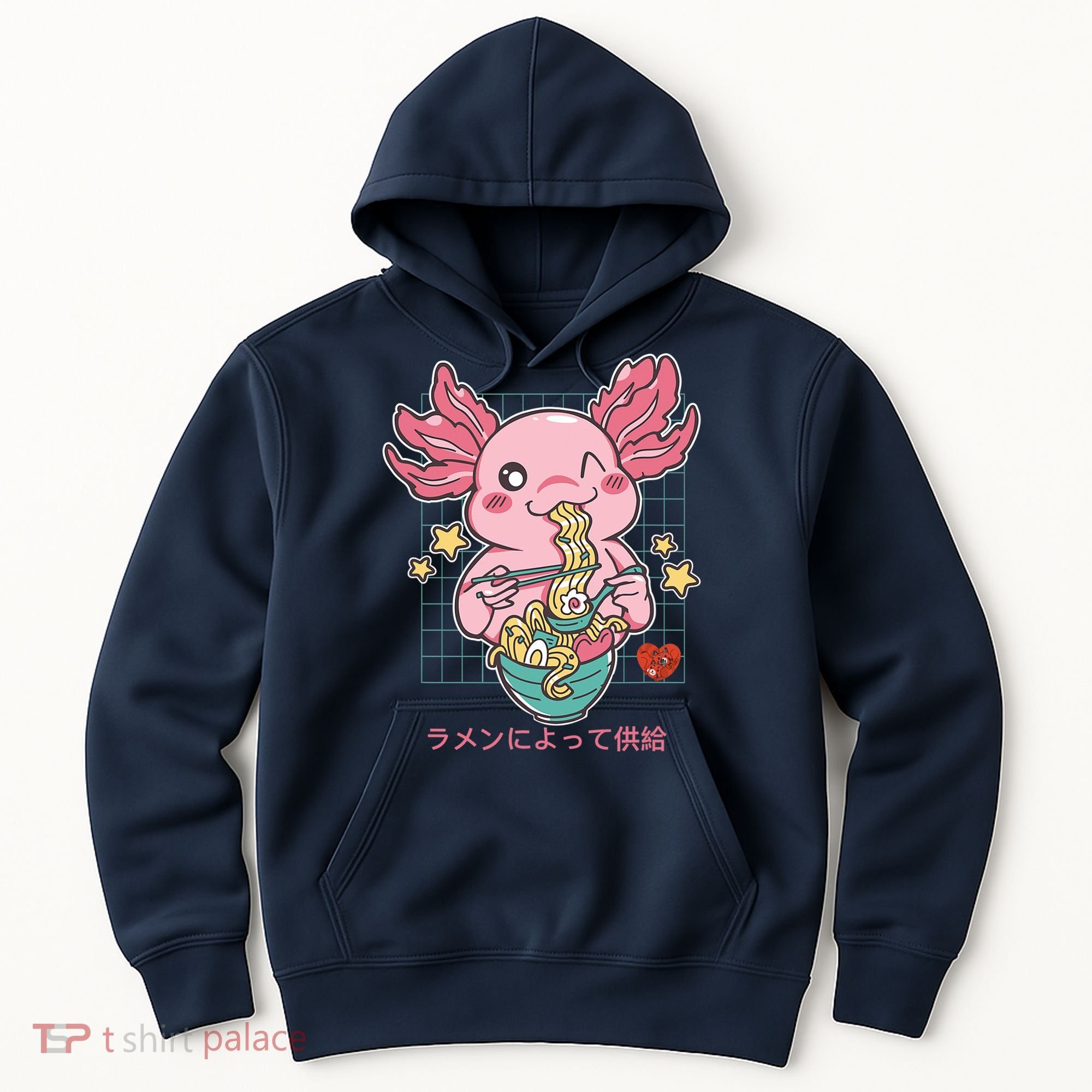 Ramen Kawaii Axolotl Eating Ramen Noodles Anime Hoodie