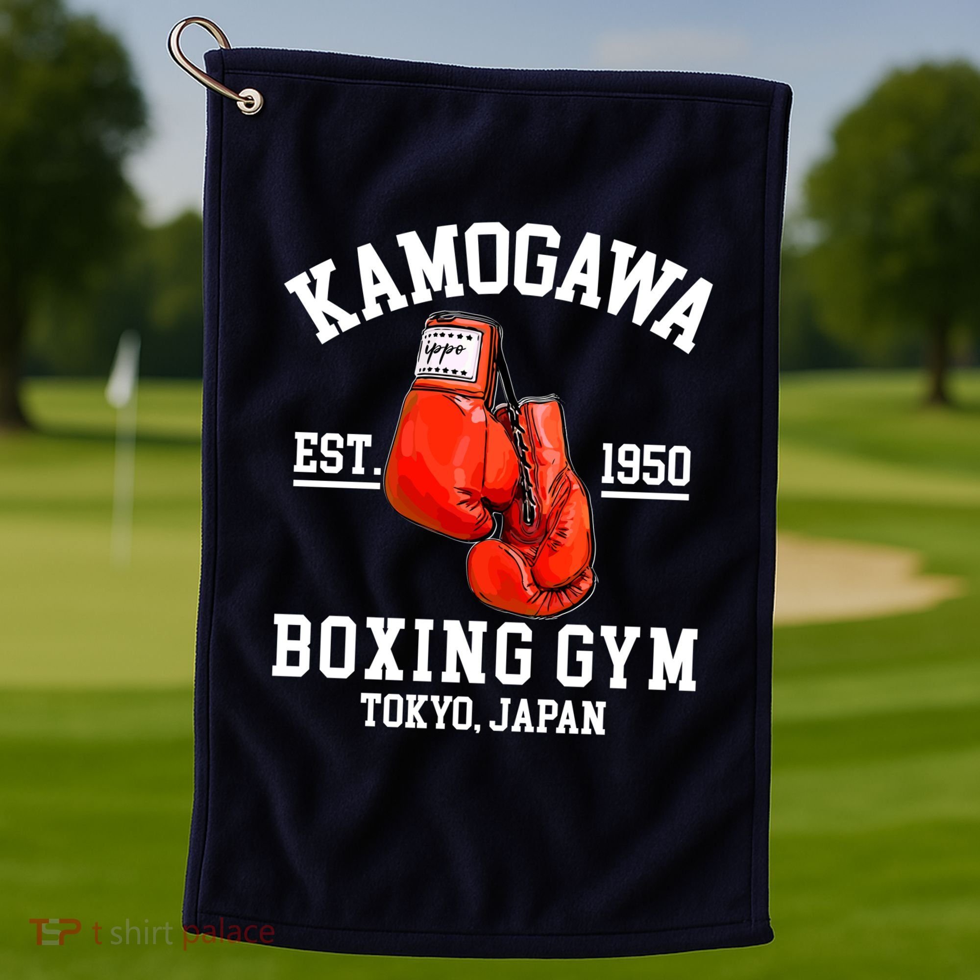 Retro Kamogawa Boxing Gym EST. 1950 Golf Towel