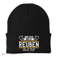 Reuben Keep Calm And Let Reuben Handle That Cute Gift Beanie thumb 0