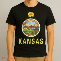 Retro Kansas Flag Vintage Ks Souvenir Gift T-Shirt thumb 3