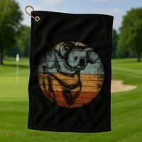 Retro Koala Great Gift Golf Towel thumb 1