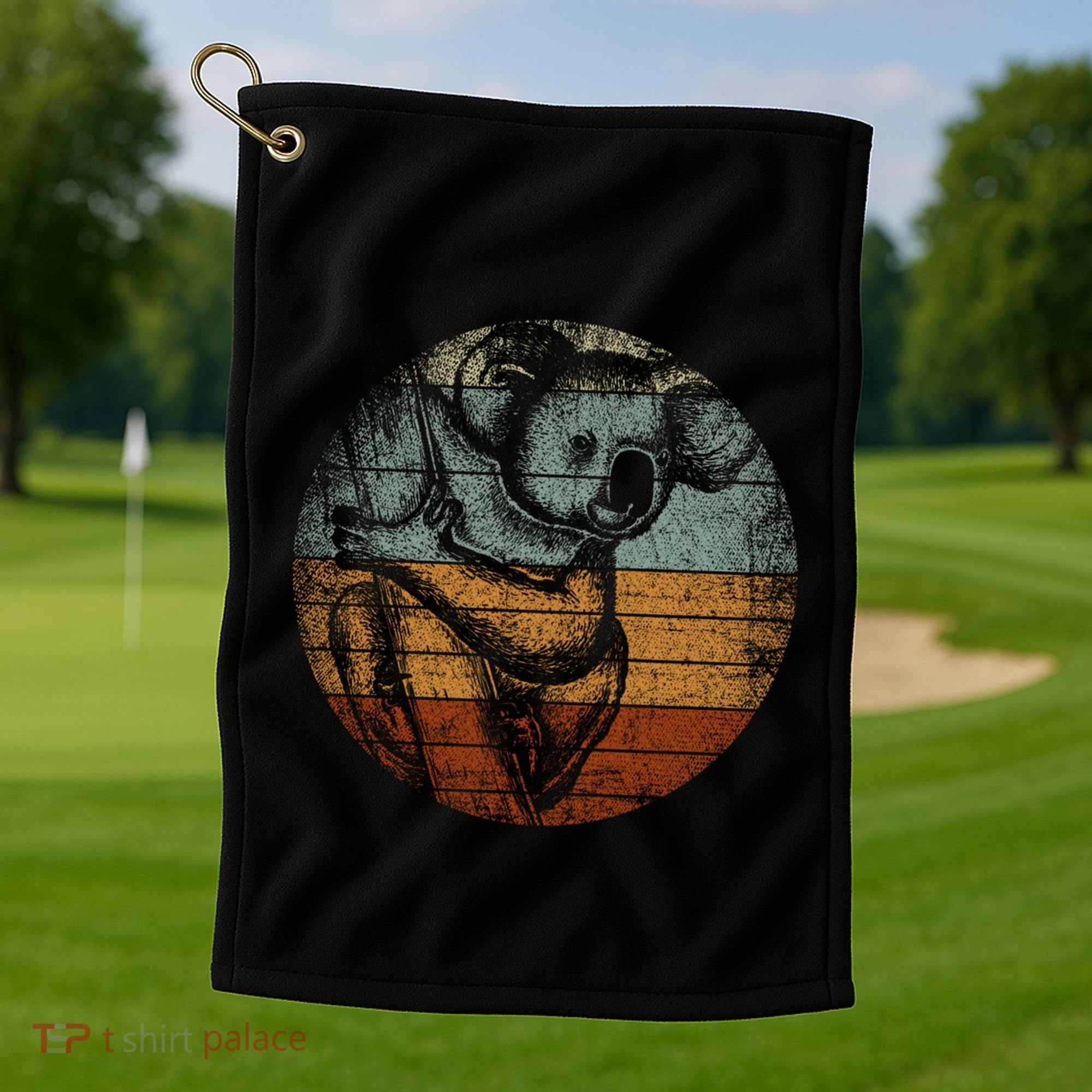 Retro Koala Great Gift Golf Towel