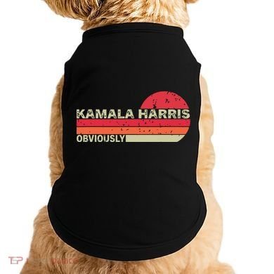 Retro Kamala Harris Obviously Harris Obviously Doggie Tank