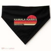 Retro Kamala Harris Obviously Harris Obviously USA-Made Doggie Bandana thumb 0