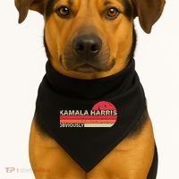 Retro Kamala Harris Obviously Harris Obviously USA-Made Doggie Bandana thumb 1