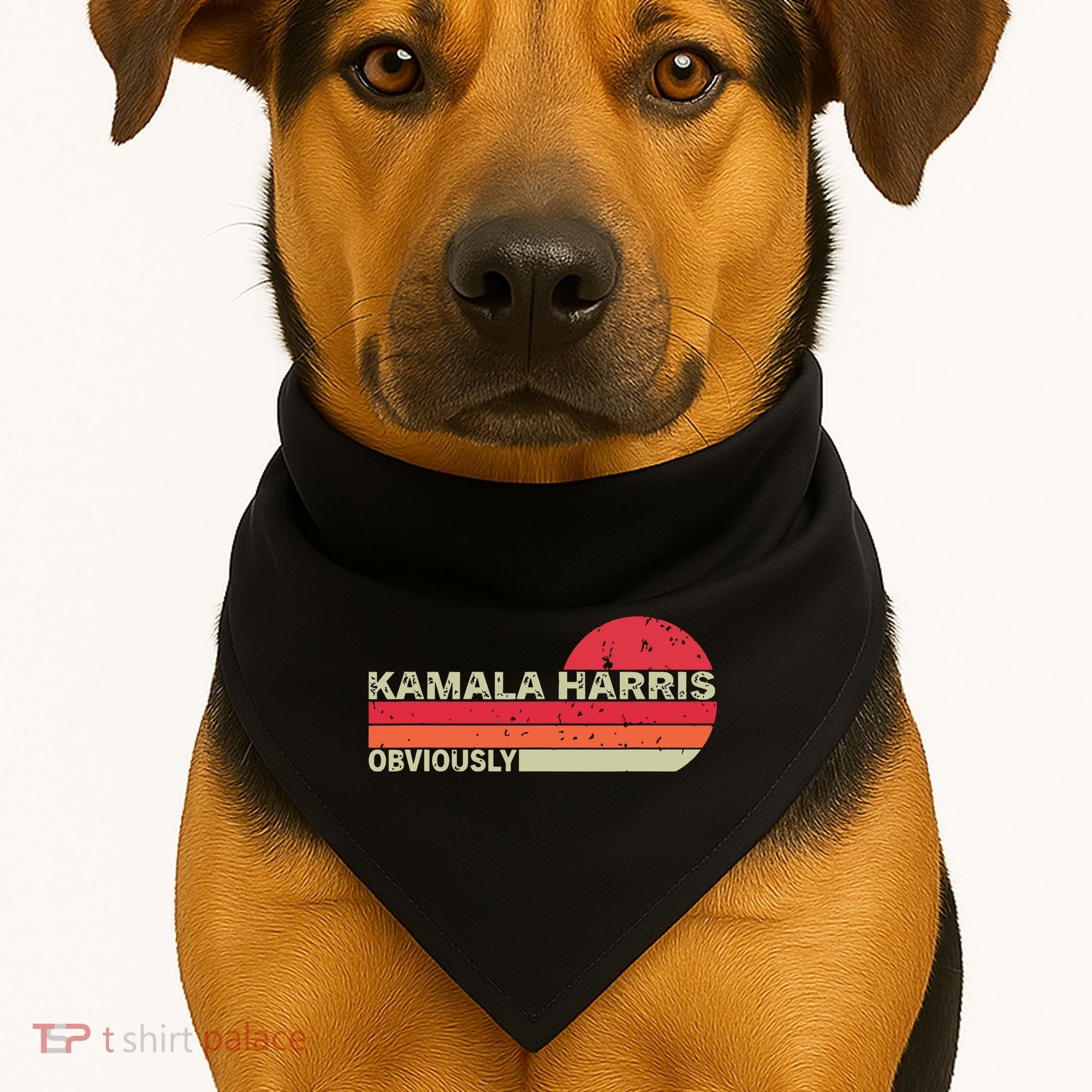 Retro Kamala Harris Obviously Harris Obviously USA-Made Doggie Bandana
