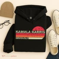 Retro Kamala Harris Obviously Harris Obviously Hoodie thumb 4