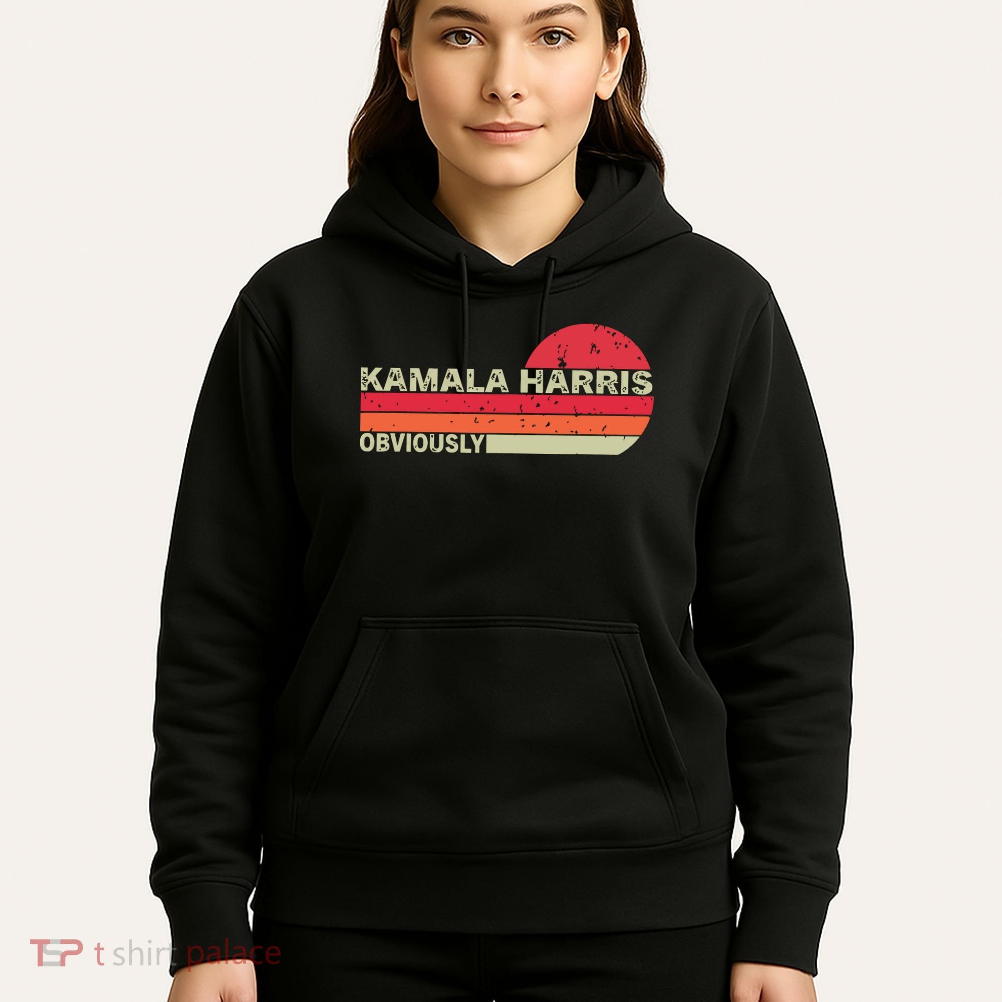 Retro Kamala Harris Obviously Harris Obviously Hoodie