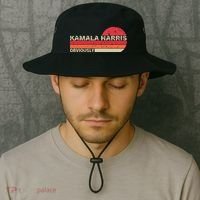 Retro Kamala Harris Obviously Harris Obviously Bucket Hat thumb 2