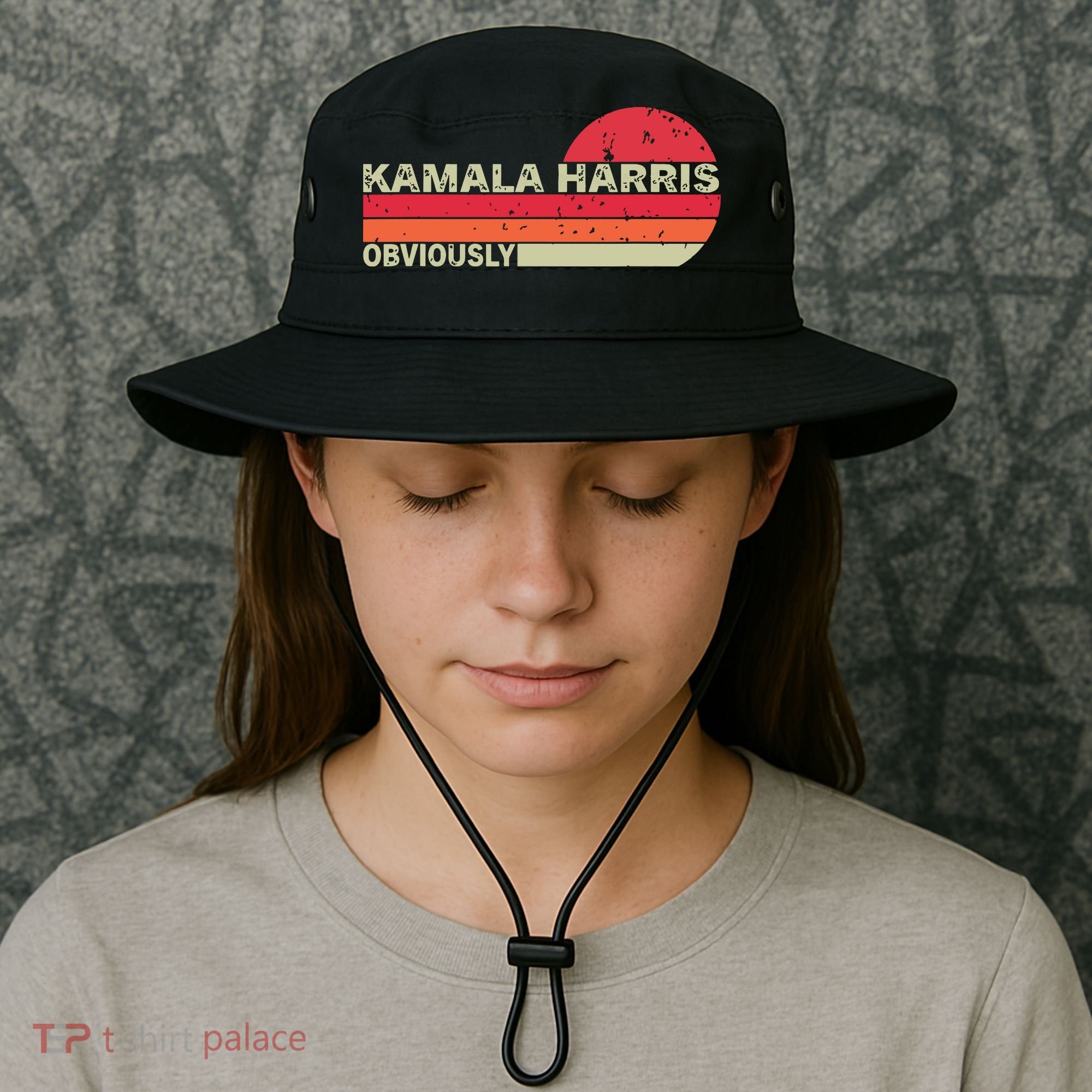 Retro Kamala Harris Obviously Harris Obviously Bucket Hat