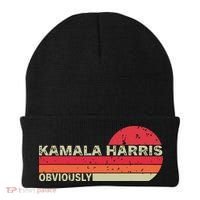 Retro Kamala Harris Obviously Harris Obviously Beanie thumb 0