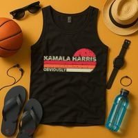 Retro Kamala Harris Obviously Harris Obviously Tank Top thumb 4