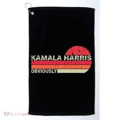 Retro Kamala Harris Obviously Harris Obviously Golf Towel