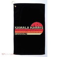 Retro Kamala Harris Obviously Harris Obviously Golf Towel thumb 0