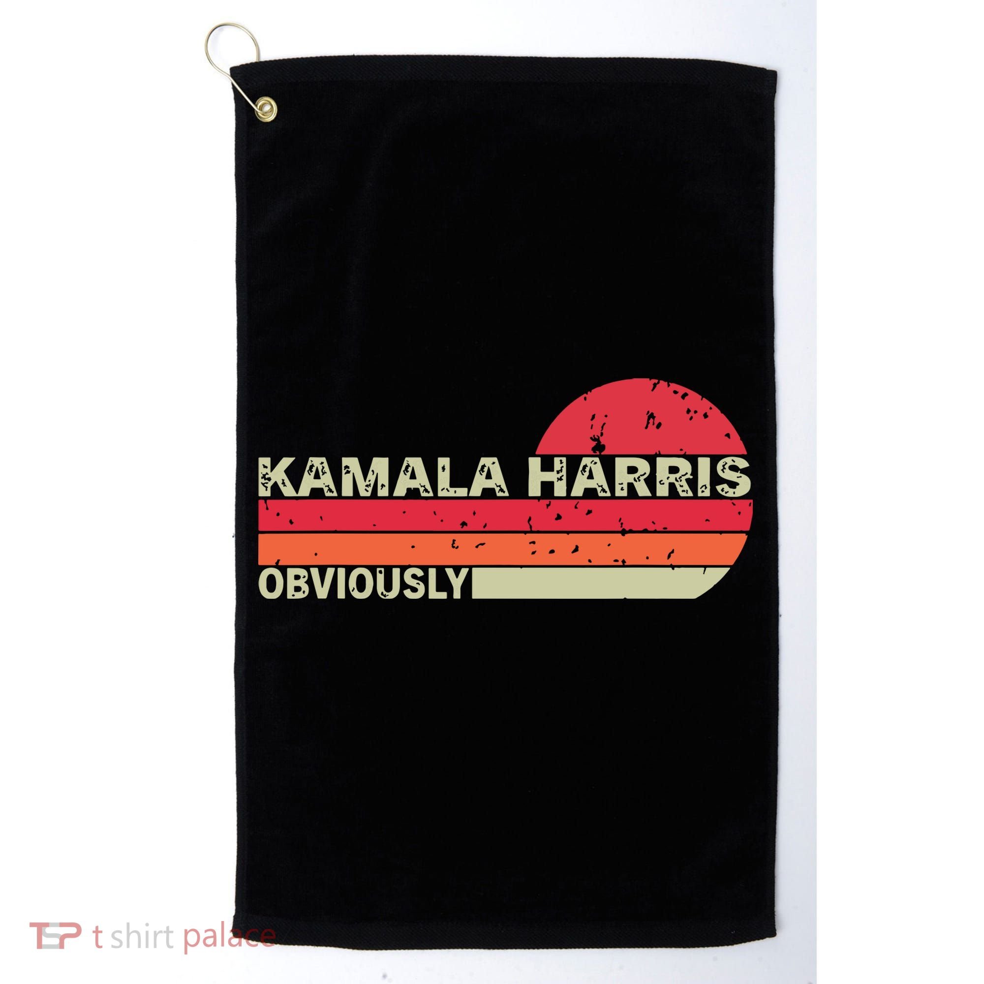 Retro Kamala Harris Obviously Harris Obviously Golf Towel