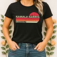Retro Kamala Harris Obviously Harris Obviously Women's T-Shirt thumb 2