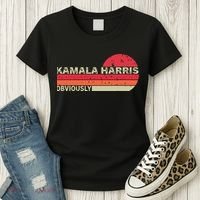 Retro Kamala Harris Obviously Harris Obviously Women's T-Shirt thumb 3