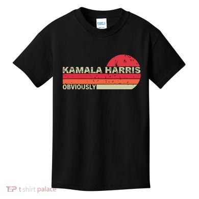 Retro Kamala Harris Obviously Harris Obviously Kids T-Shirt