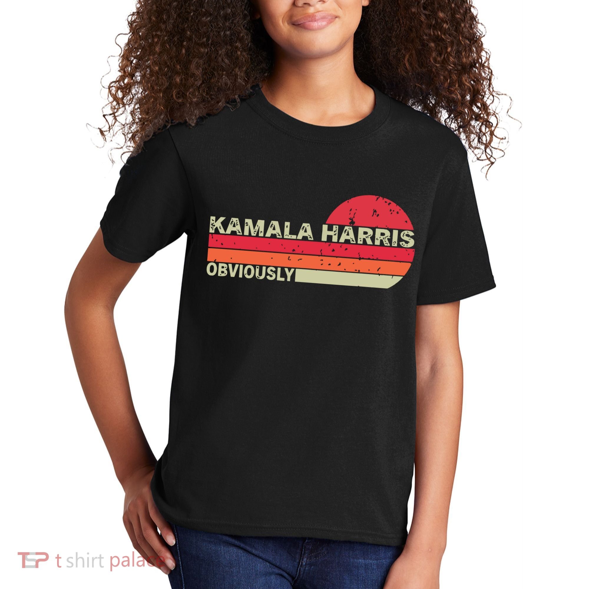 Retro Kamala Harris Obviously Harris Obviously Kids T-Shirt