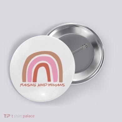 Raising Kind Humans Rainbow Button