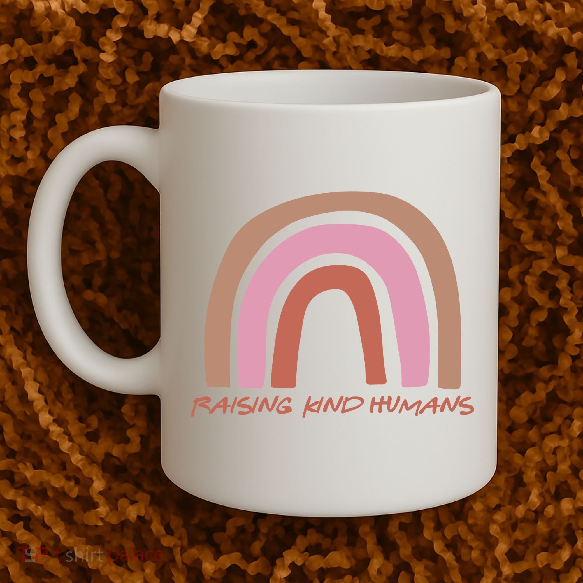 Raising Kind Humans Rainbow Coffee Mug