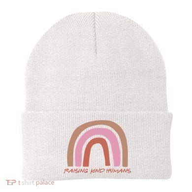 Raising Kind Humans Rainbow Beanie