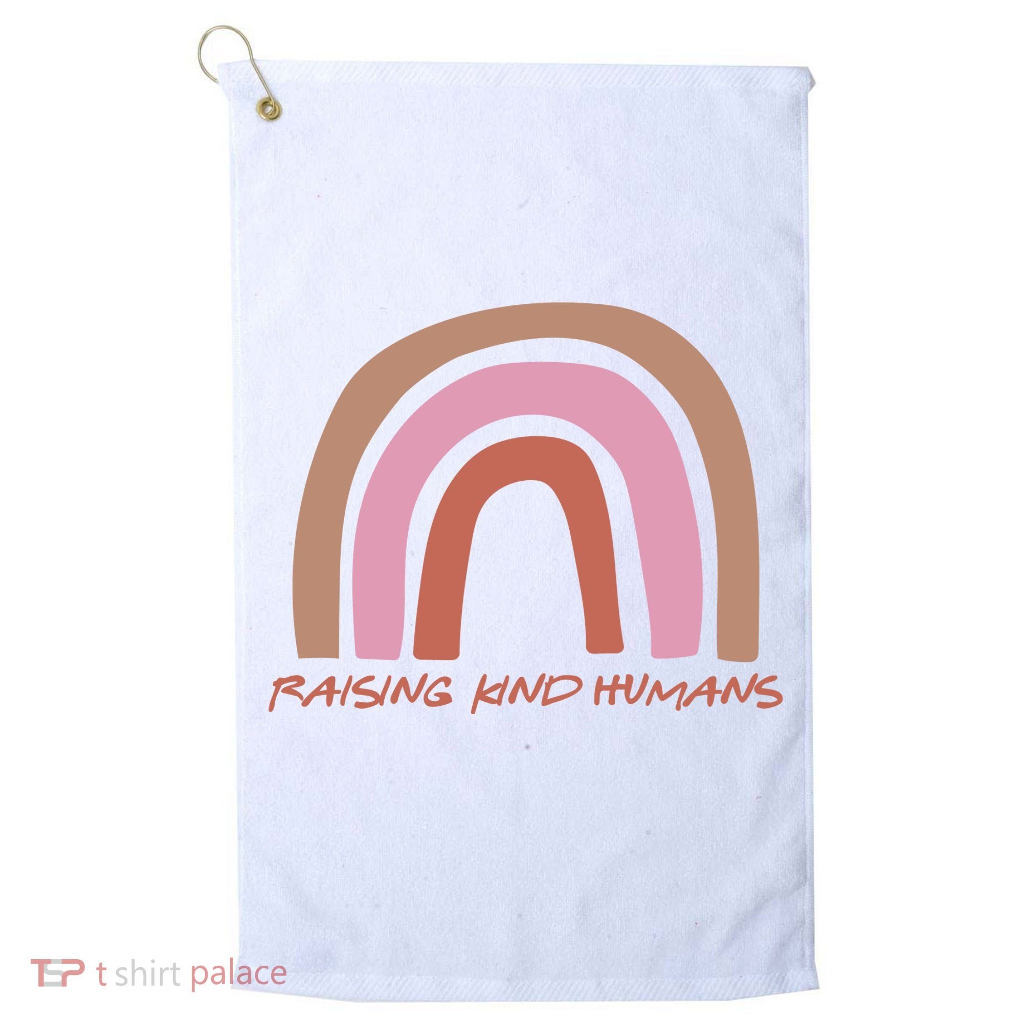 Raising Kind Humans Rainbow Golf Towel