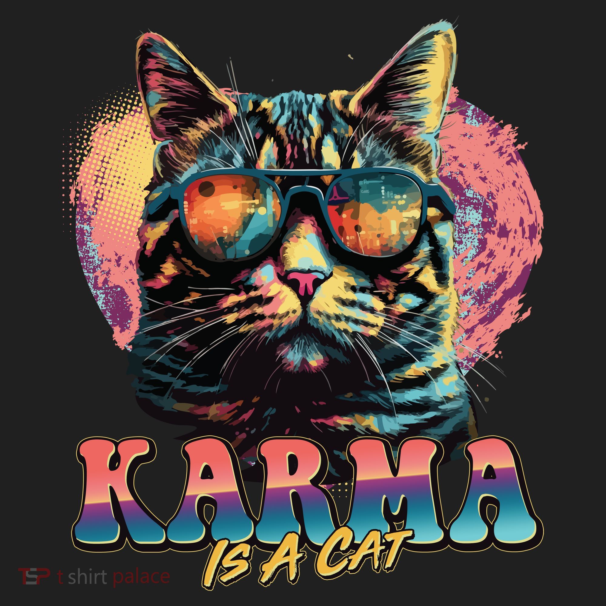 Retro Karma Is A Cat Women's Sweatshirt