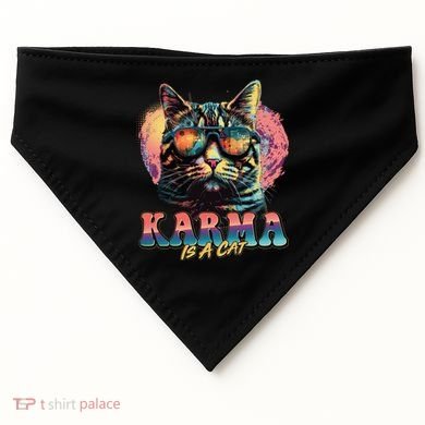 Retro Karma Is A Cat USA-Made Doggie Bandana