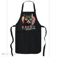 Retro Karma Is A Cat Apron thumb 0