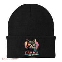 Retro Karma Is A Cat Beanie thumb 0