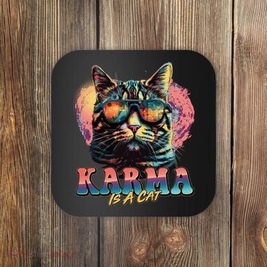 Retro Karma Is A Cat Coaster