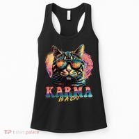 Retro Karma Is A Cat Women's Tank Top thumb 0